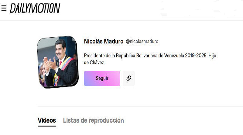 Presidente Maduro activa canal oficial en Dailymotion para comunicar sin censura