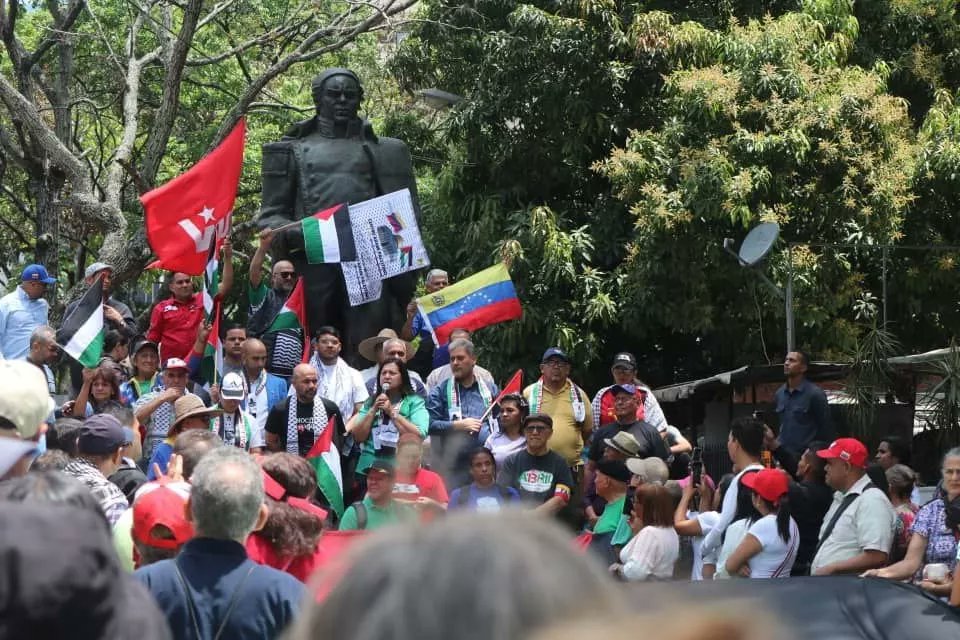 Venezolanos exigen respeto para el pueblo palestino