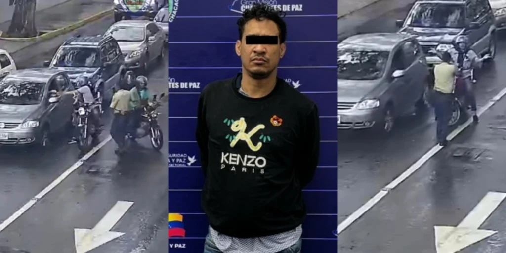 PoliChacao detuvo a delincuente mientras robaba el celular de un conductor en una cola