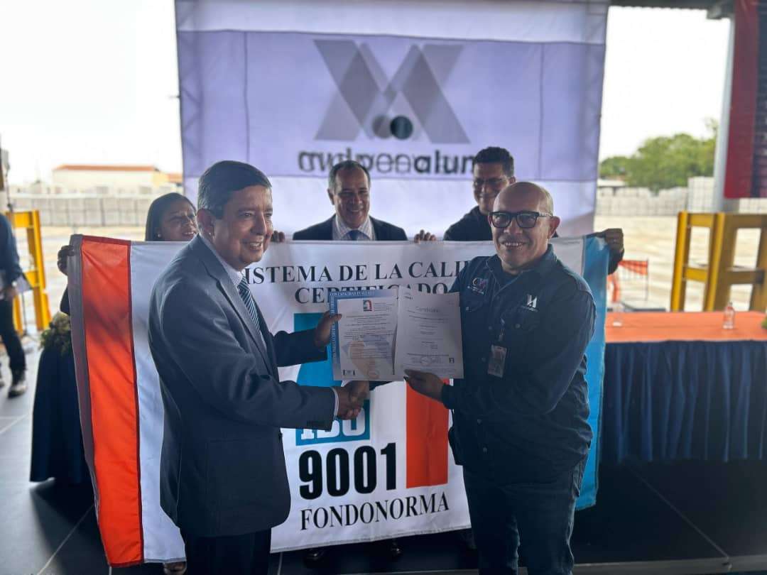 CVG Venalum recibió certificación de calidad en proceso de producción 