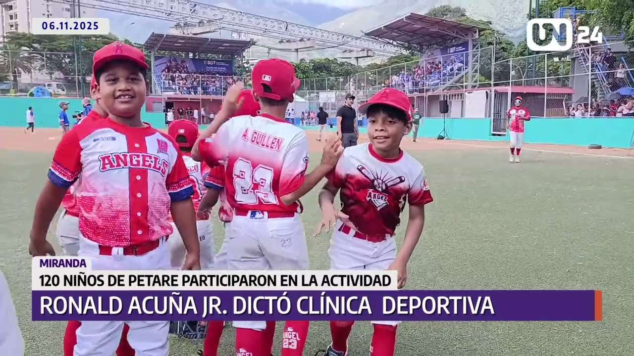 Ronald Acuña Jr dictó clínica deportiva en Petare