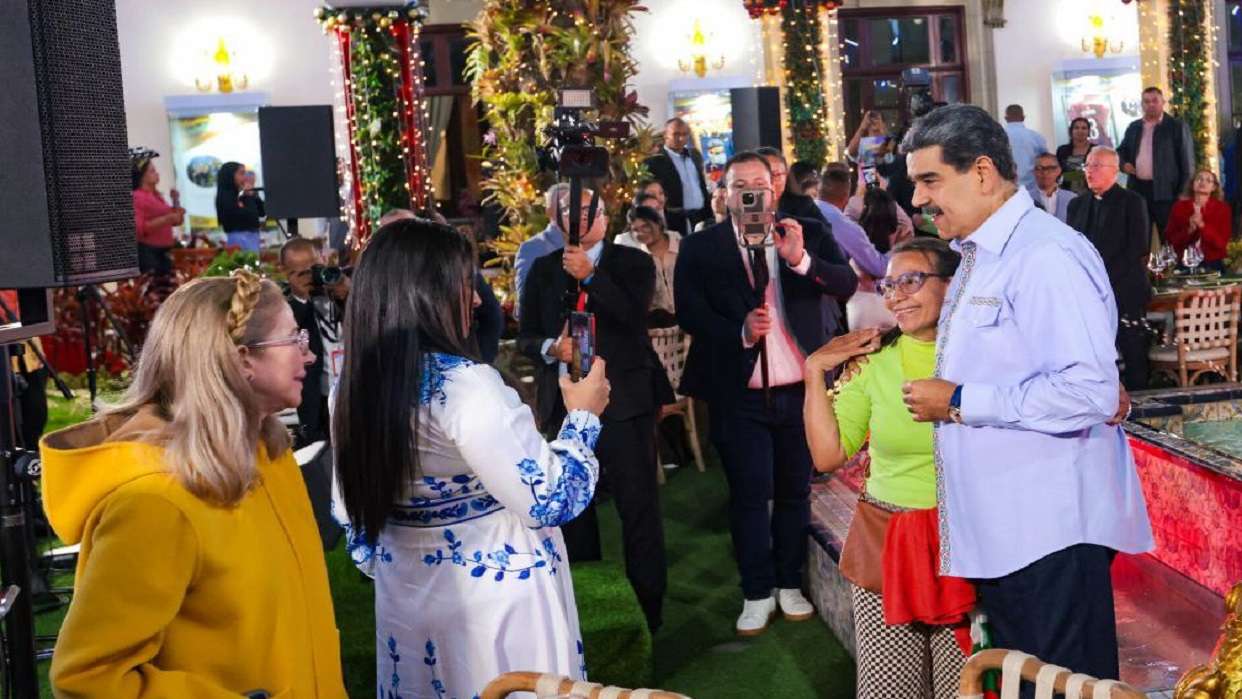 Presidente Maduro celebró la Nochebuena en Miraflores