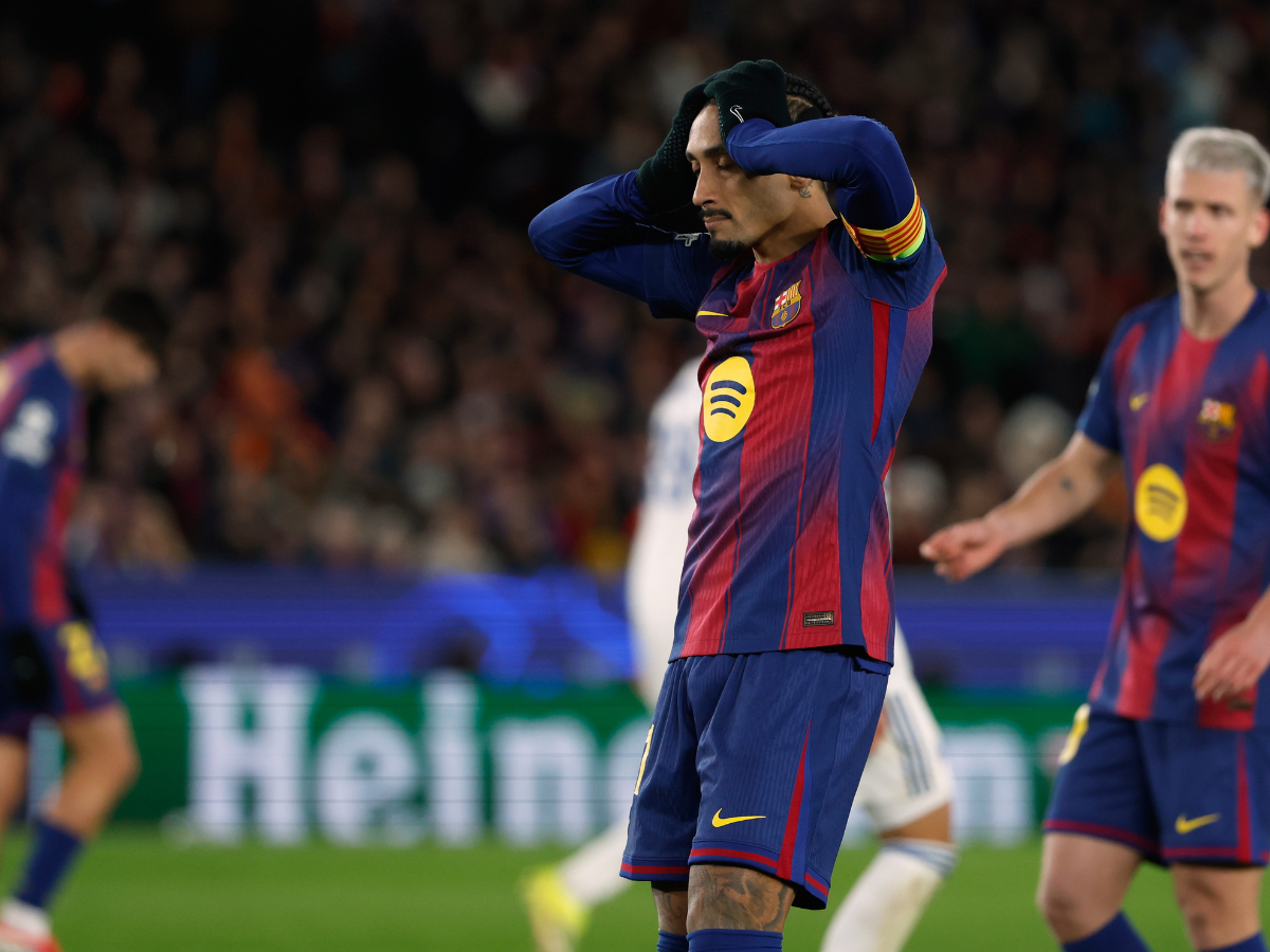 Raphinha será baja para el Barcelona