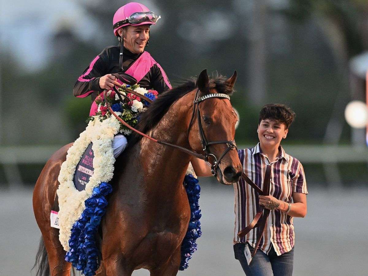 Junior Alvarado sufrió caída el sábado en Gulfstream Park