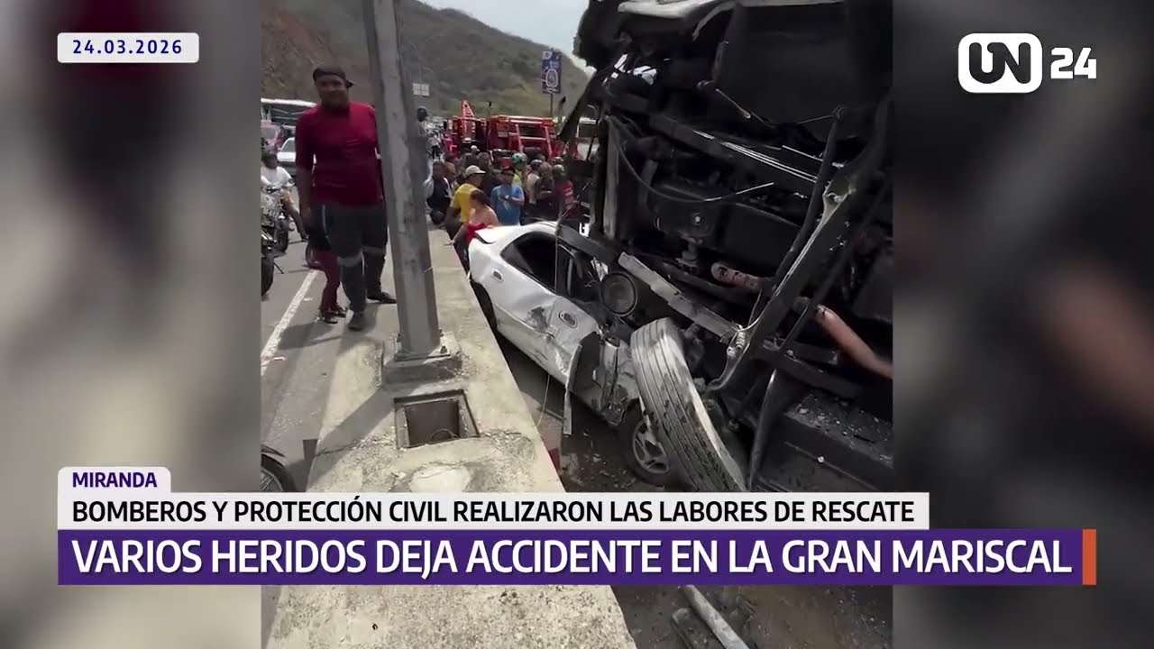 Varios heridos deja accidente en la Gran Mariscal de Ayacucho