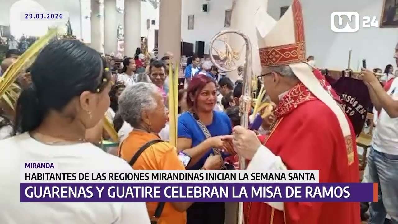 Guarenas y Guatire asiste masivamente a Misa de Ramos