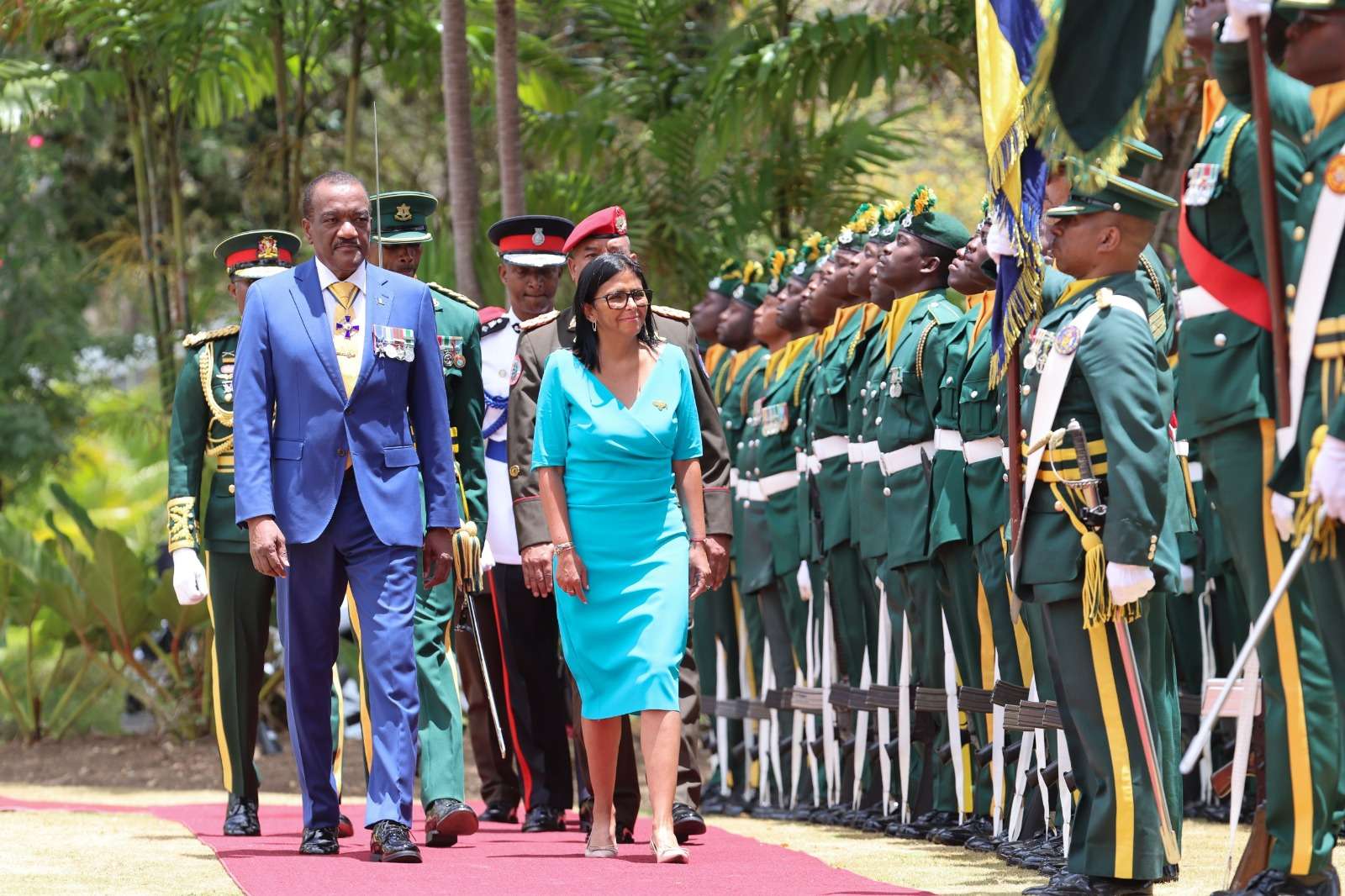 Presidenta (E) Delcy Rodríguez inicia agenda de trabajo en Barbados