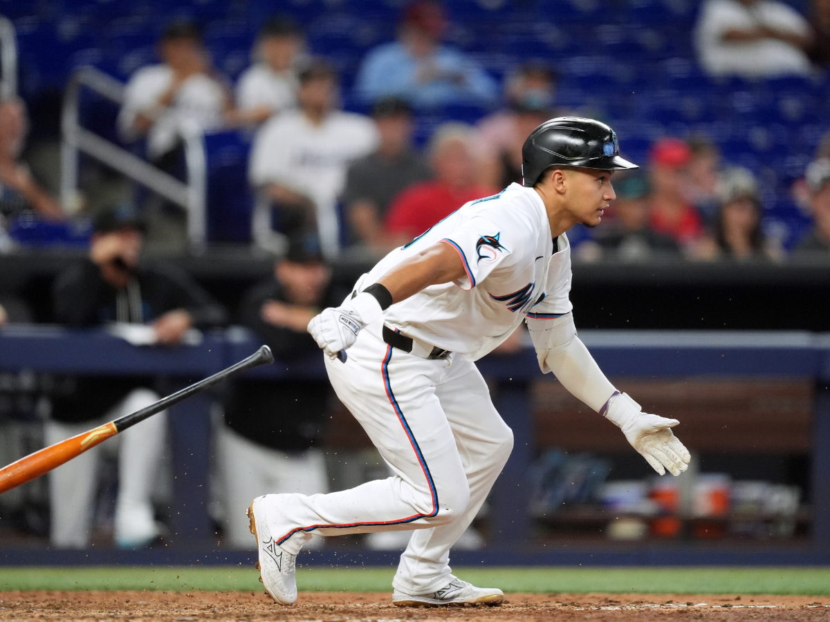 Javier Sanoja estuvo efectivo en la victoria de los Marlins