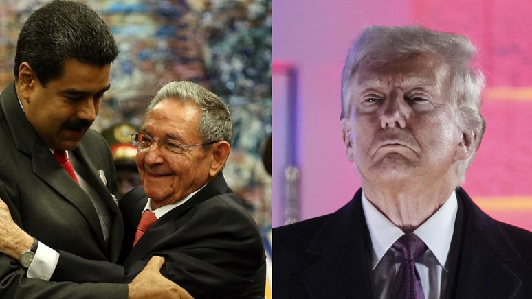 la imagen publicada por la Casa Blanca relacionando a Raúl Castro con Maduro y Khamenei