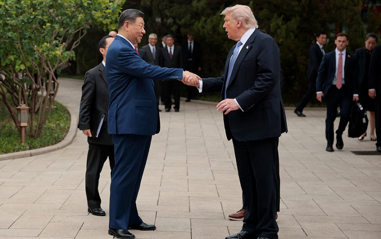 Fotos del segundo día de conversaciones bilaterales entre Donald Trump y Xi Jinping en Beijing