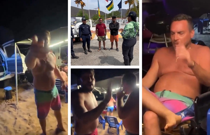 Detienen a hombres del video viral que fueron encarados en playa de Guanta por tener la música alta