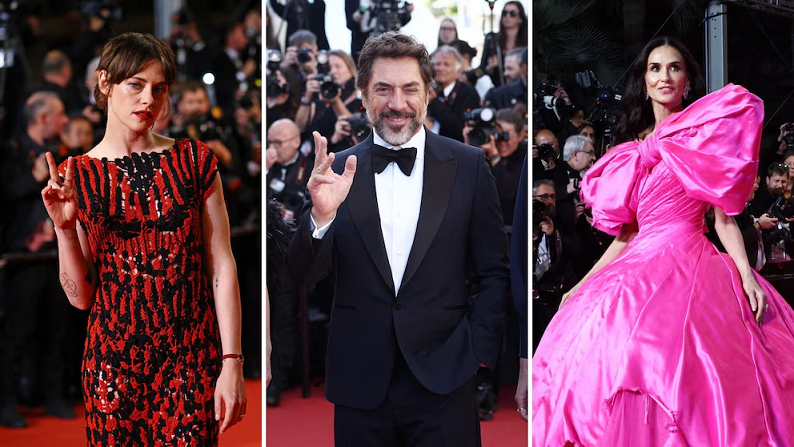 Kristen Stewart, Javier Bardem y Demi Moore deslumbran en Cannes con sus estilos