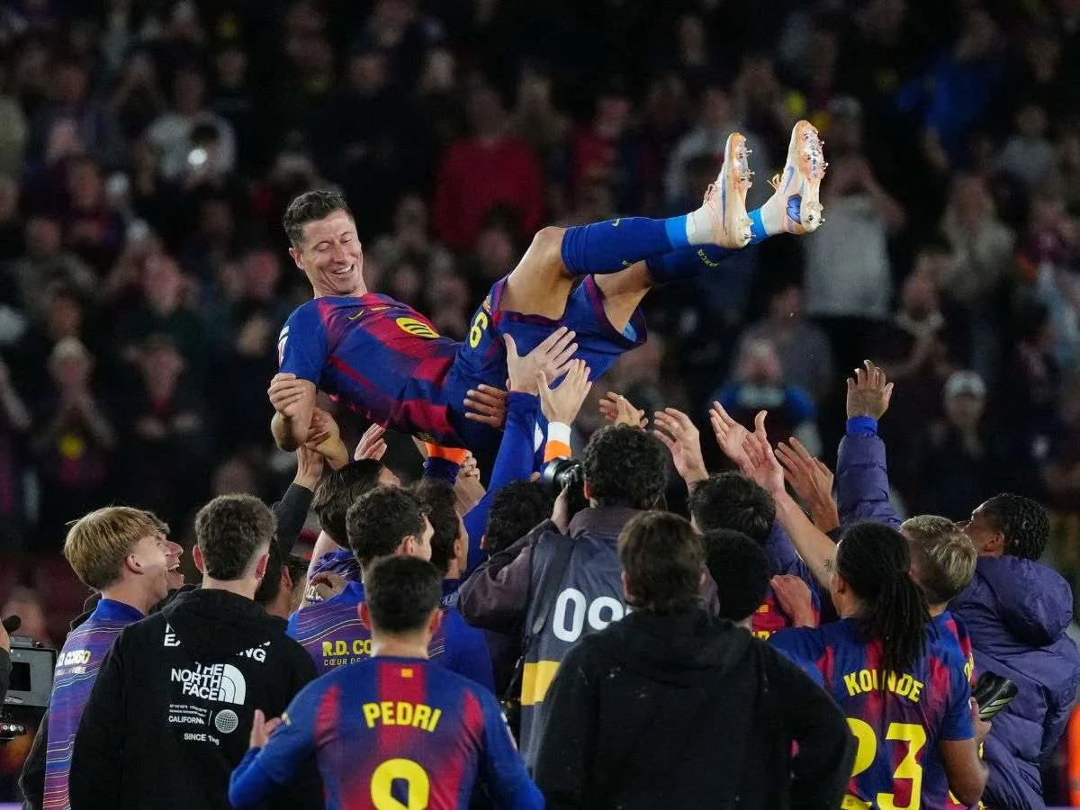 Lewandowski se despidió del Barcelona con victoria