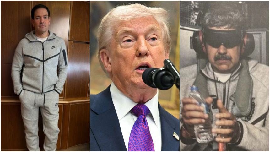 Los comentarios de Trump y Marco Rubio por su conjunto viral al 'estilo Maduro'