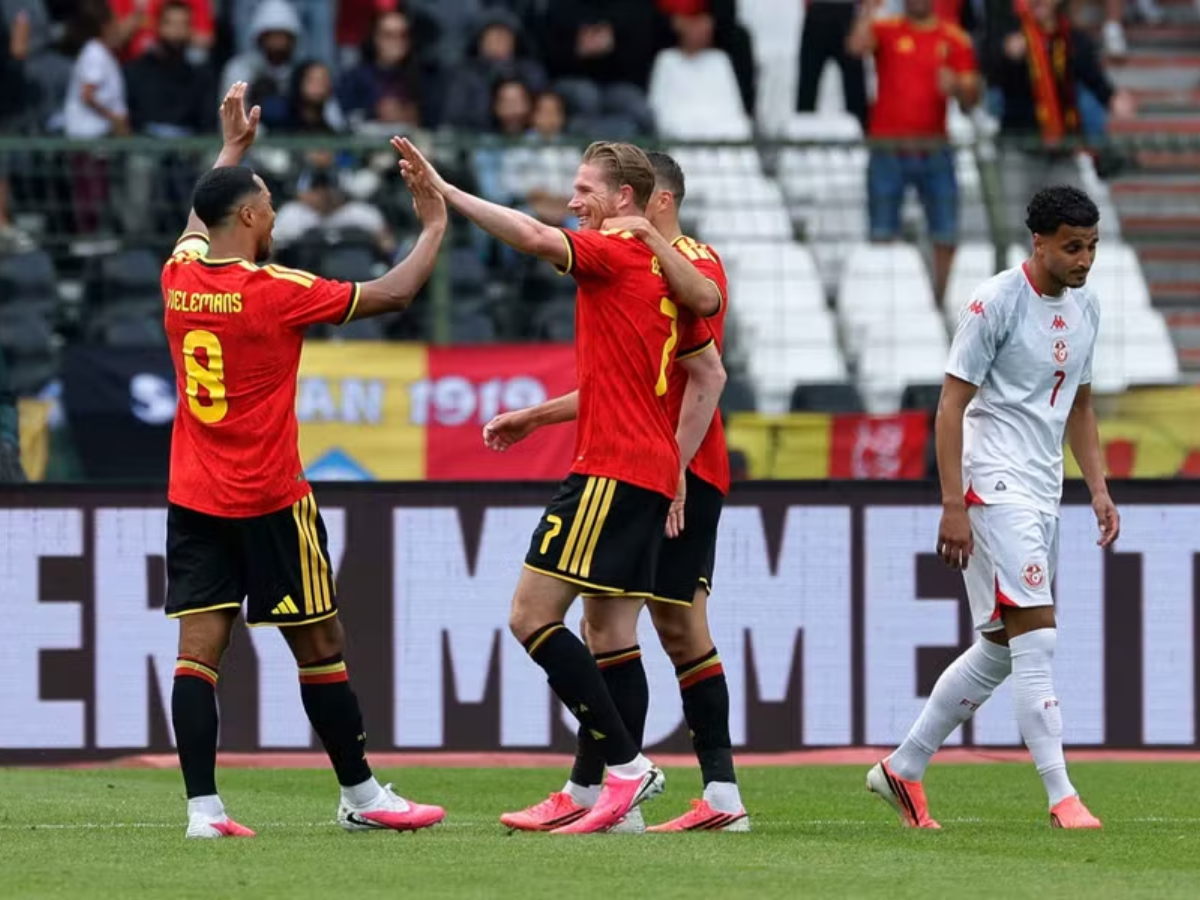 Bélgica golea a Túnez en su último amistoso previo al Mundial