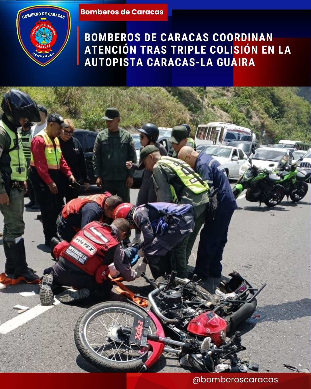 Choque en la Caracas-La Guaira dejó un lesionado