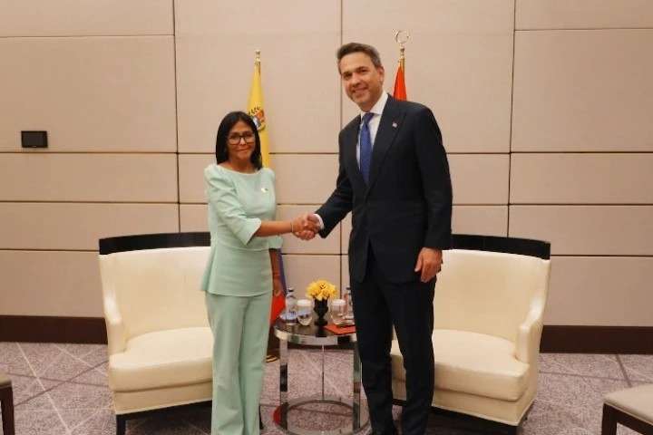 Delcy Rodríguez sostiene encuentro oficial con ministro de energía turco