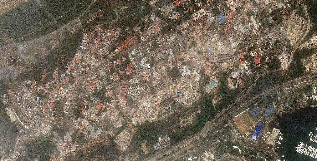 Unos 59.000 edificios afectados por el doble terremoto, según una primera evaluación de la NASA
