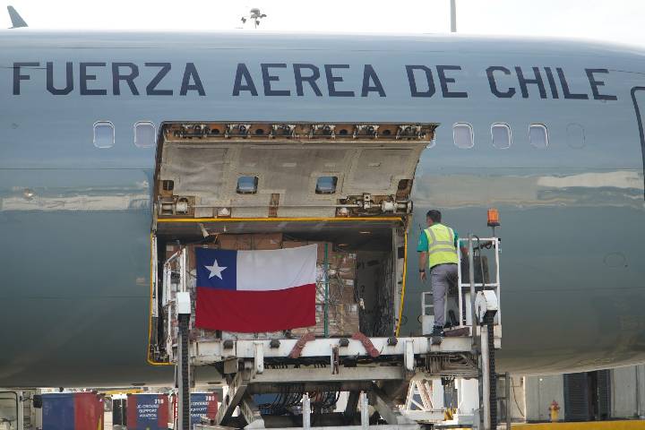 Llega nuevo cargamento de ayuda humanitaria de Chile para atender emergencia sísmica
