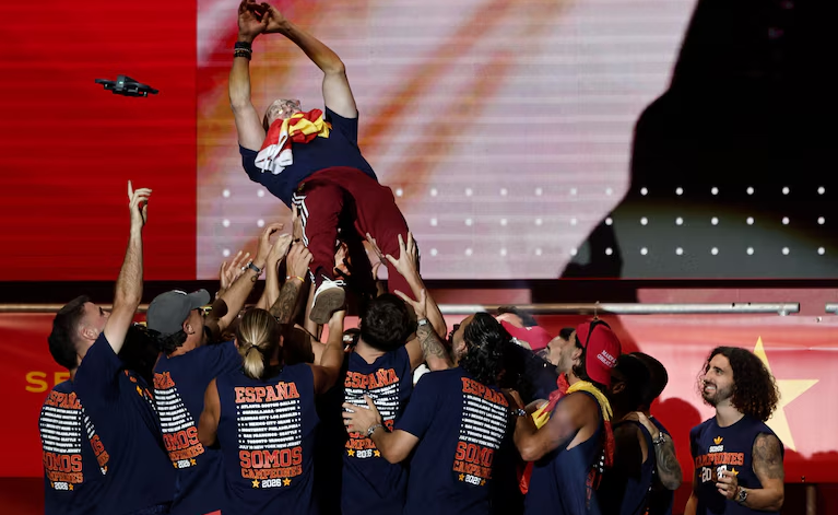 Las mejores fotos de la celebración de la selección española en Madrid tras ganar el Mundial