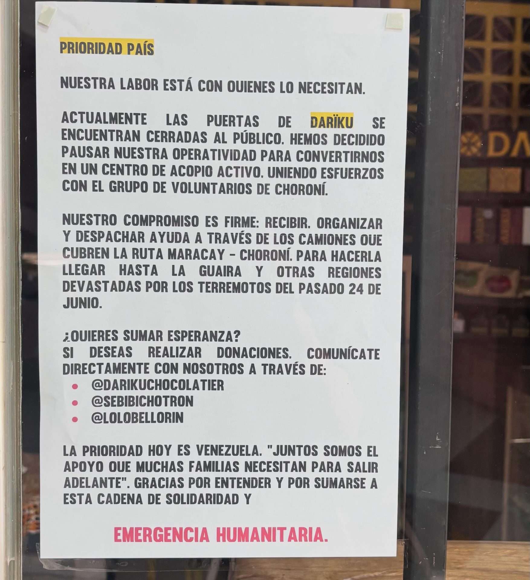 Darïku Chocolatier dispuso su sede en Maracay como centro de acopio
