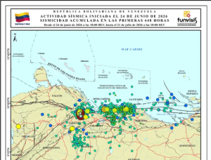 Funvisis reportó un total de 1.445 réplicas registradas en las primeras 648 horas desde el doblete sísmico del 24J