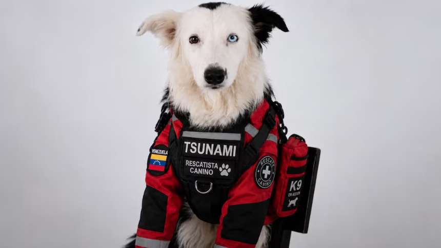 Lo que dijo el entrenador de Tsunami sobre la protección que utilizan para el famoso perro rescatista