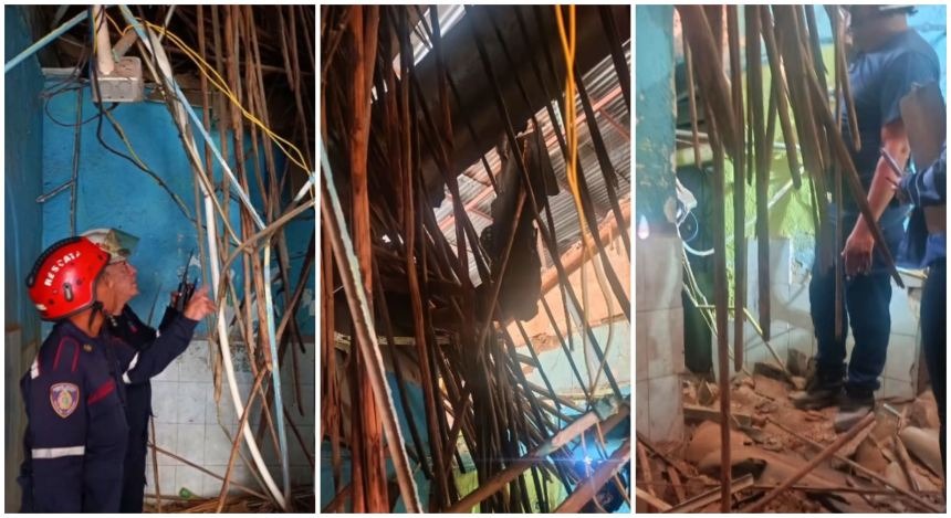 Colapsó techo de una vivienda en el Centro de Caracas con más de 20 personas adentro