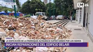 Autoridades inician refracción del edificio Belair en Caracas