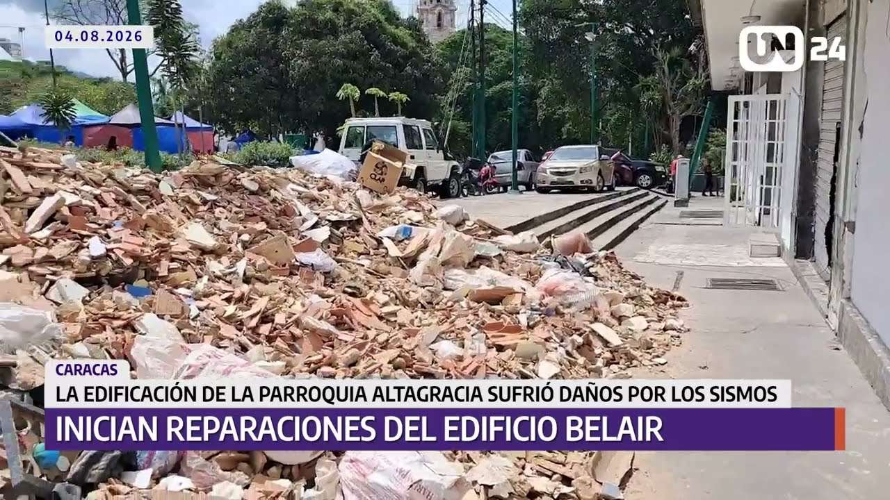 Autoridades inician refracción del edificio Belair en Caracas